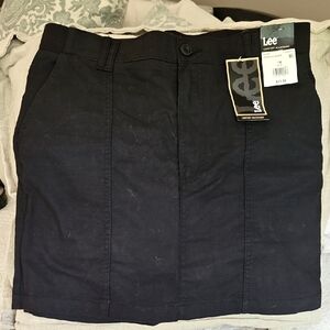 Lee Black Mini Casual Skirt With Built In Shorts